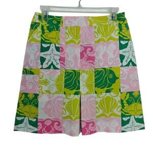 Vintage Lilly Pulitzer Skort Skirt Size 4 Beach Coastal Pocket Pickleball Tennis